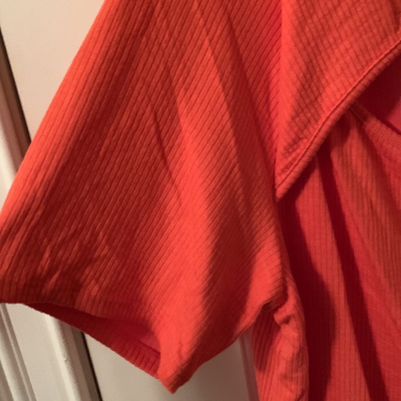 Ava & Viv sexy coral ribbed short sleeve peek-a-boo top size 4x - Picture 2 of 7